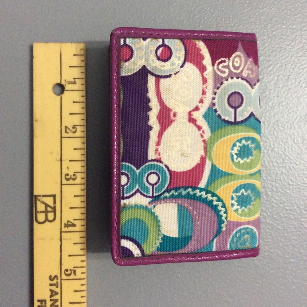 Coach Daisy Poppy POP C credit card wallet